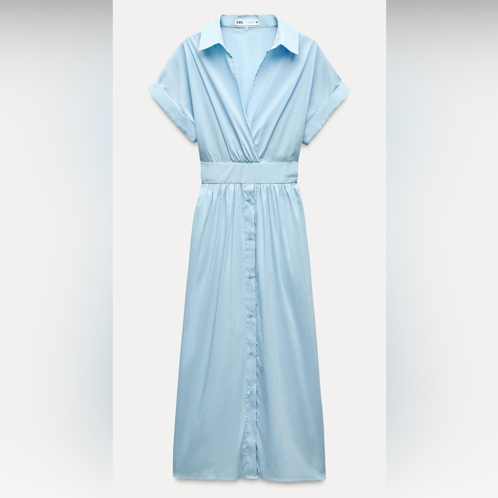 Midi shirt dress. NWT. Size L.